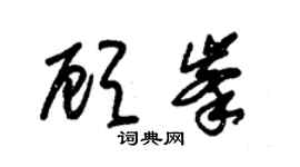 朱锡荣顾峰草书个性签名怎么写