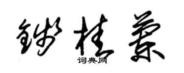 朱锡荣钱桂兰草书个性签名怎么写