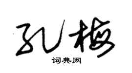 朱锡荣孔梅草书个性签名怎么写