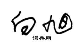 朱锡荣向旭草书个性签名怎么写