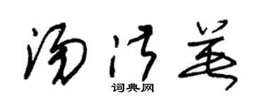 朱锡荣汤淑英草书个性签名怎么写