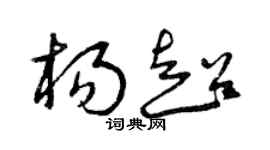 曾庆福杨超草书个性签名怎么写