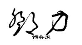 曾庆福邓力草书个性签名怎么写