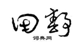 曾庆福田静草书个性签名怎么写