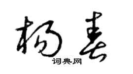 曾庆福杨春草书个性签名怎么写