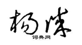 曾庆福杨诚草书个性签名怎么写