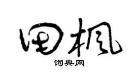 曾庆福田枫草书个性签名怎么写