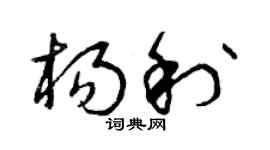 曾庆福杨利草书个性签名怎么写