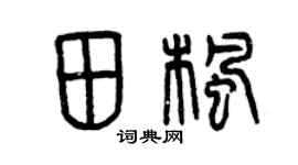 曾庆福田枫篆书个性签名怎么写