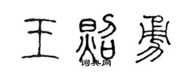 陈声远王照勇篆书个性签名怎么写