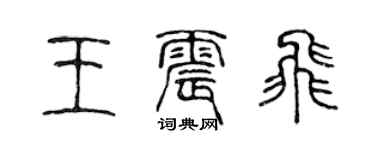 陈声远王震飞篆书个性签名怎么写