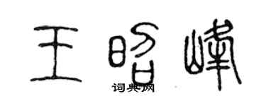 陈声远王昭峰篆书个性签名怎么写