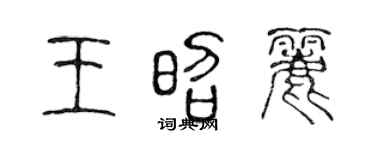 陈声远王昭丽篆书个性签名怎么写