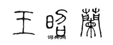 陈声远王昭兰篆书个性签名怎么写