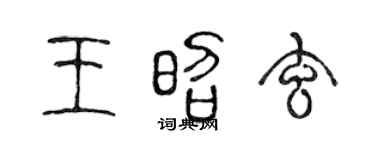 陈声远王昭玄篆书个性签名怎么写