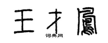 曾庆福王才凤篆书个性签名怎么写