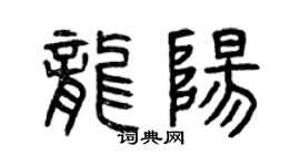 曾庆福龙阳篆书个性签名怎么写