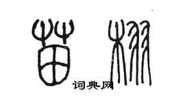 陈墨苗栩篆书个性签名怎么写