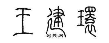 陈墨王建环篆书个性签名怎么写