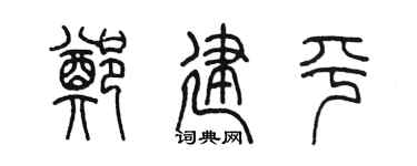 陈墨郑建平篆书个性签名怎么写