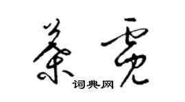 梁锦英叶霓草书个性签名怎么写