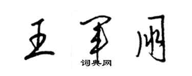 梁锦英王军朋草书个性签名怎么写