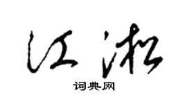 梁锦英江淞草书个性签名怎么写