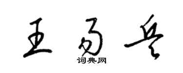 梁锦英王易兵草书个性签名怎么写