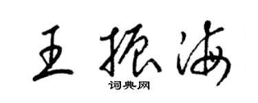 梁锦英王振海草书个性签名怎么写