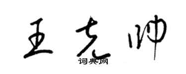 梁锦英王克帅草书个性签名怎么写