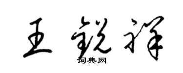 梁锦英王锐祥草书个性签名怎么写