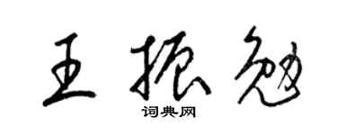 梁锦英王振勉草书个性签名怎么写