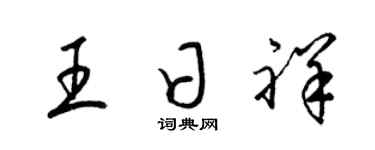 梁锦英王日祥草书个性签名怎么写