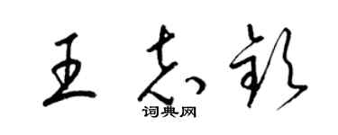 梁锦英王志钦草书个性签名怎么写