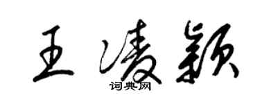 梁锦英王凌颖草书个性签名怎么写