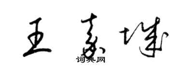 梁锦英王嘉城草书个性签名怎么写