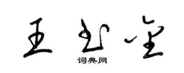 梁锦英王书金草书个性签名怎么写