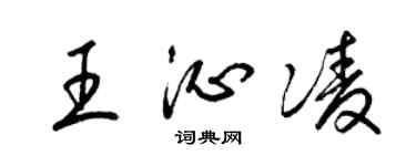 梁锦英王沁凌草书个性签名怎么写