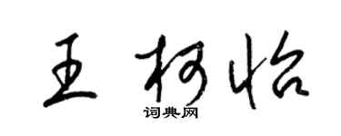 梁锦英王柯怡草书个性签名怎么写