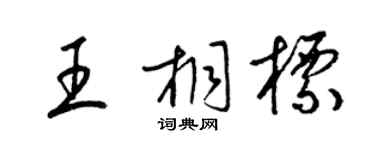 梁锦英王桐标草书个性签名怎么写