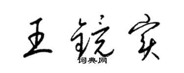 梁锦英王镜实草书个性签名怎么写