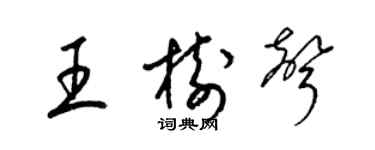 梁锦英王树声草书个性签名怎么写