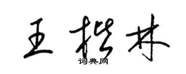 梁锦英王楷林草书个性签名怎么写