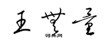 梁锦英王无量草书个性签名怎么写