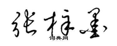 梁锦英张梓墨草书个性签名怎么写