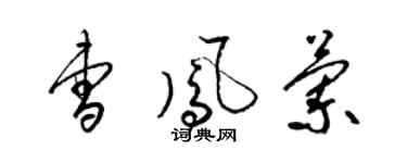 梁锦英曹凤兰草书个性签名怎么写