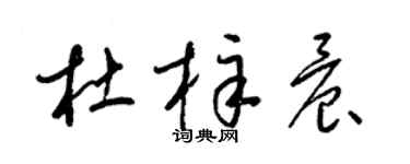 梁锦英杜梓晨草书个性签名怎么写