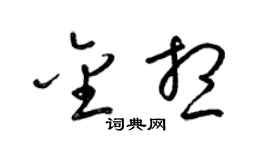 梁锦英金想草书个性签名怎么写