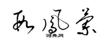 梁锦英段凤兰草书个性签名怎么写