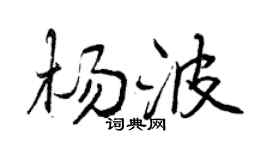 曾庆福杨波行书个性签名怎么写